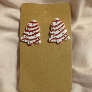 Festive "Little Debbie" Christmas Tree Earrings